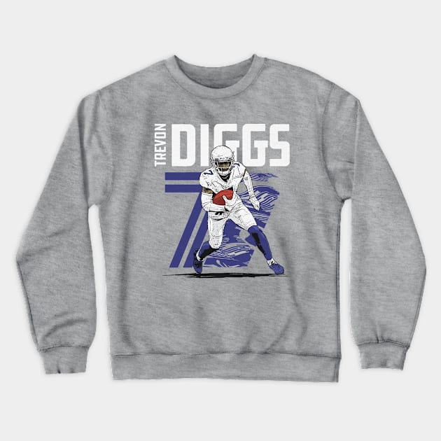 Trevon Diggs Dallas Inline Crewneck Sweatshirt by Buya_Hamkac